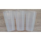 Kelímek TRANSPARENT vratný s klipem, cejch 0,3 0,4 a 0,5 lt.