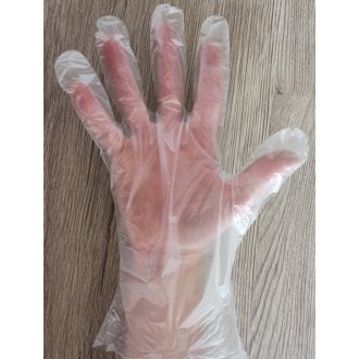 Rukavice mikrotenové pevnější,­ přebal po 100 ks
