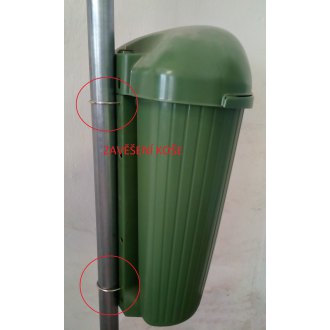 Venkovní odpadový koš DINOVA,&shy; zelený,&shy; 50l,&shy; plastový