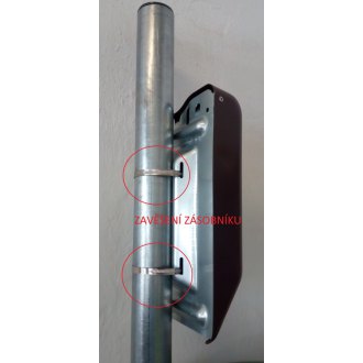 Zásobník na sáčky na psí exkrementy,­ kovový,­ kombinace barva hnědá+pozink 