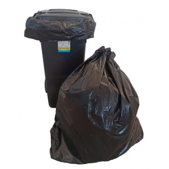 Pytle do popelnice 100x120cm/50,­ extra velký 240lt.,­ černé - slabší